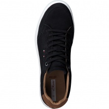 s.Oliver Sneaker with Soft Foam - Leather - Navy Blue Men